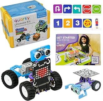 Quarky Ultimate Kit | Advanced AI Robot Toy Kit for 7+ Year Kids with Mechanical Construction & Model Making | Learn Robotics with 50+ Interesting AI & ML Projects | Includes Online Courses